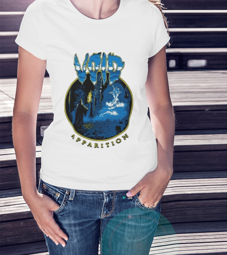 Void Apparition Blue Ghostly Scene T-Shirt