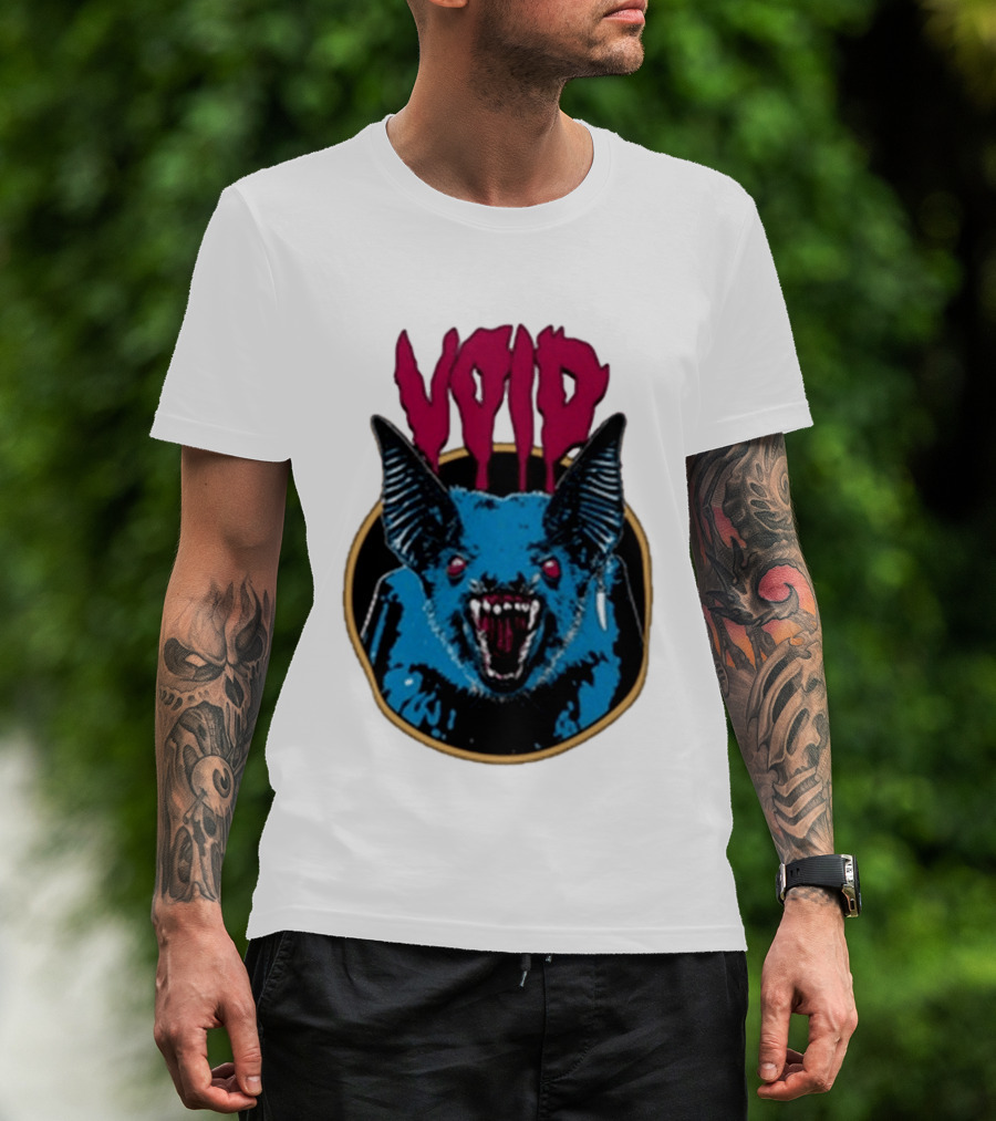VOiD Screaming Blue Bat With Red Eyes T-Shirt