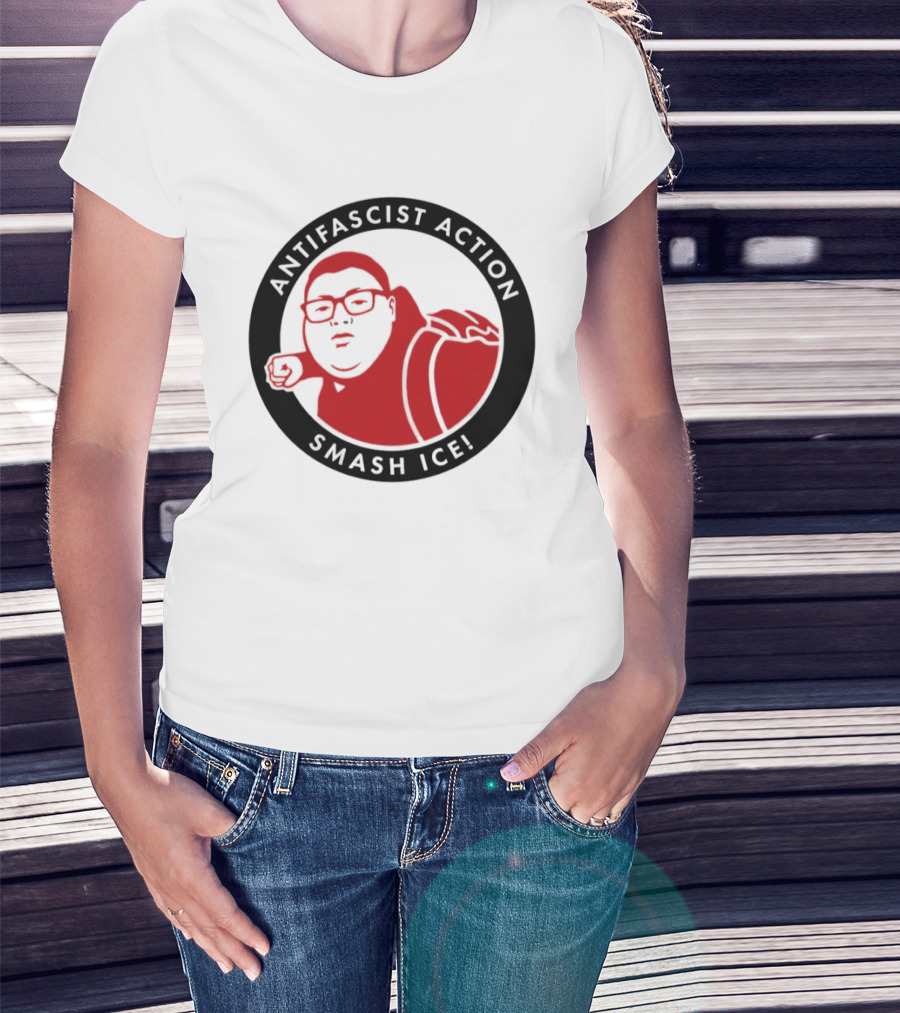 Antifascist Action Smash ICE Smash Nazi T-Shirt
