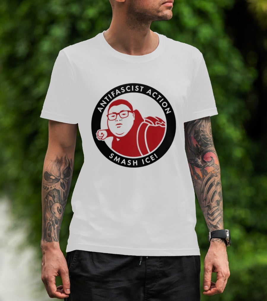 Antifascist Action Smash ICE Smash Nazi T-Shirt