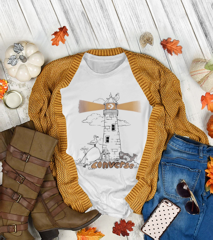 Converse Lighthouse Seagull Whale T-Shirt