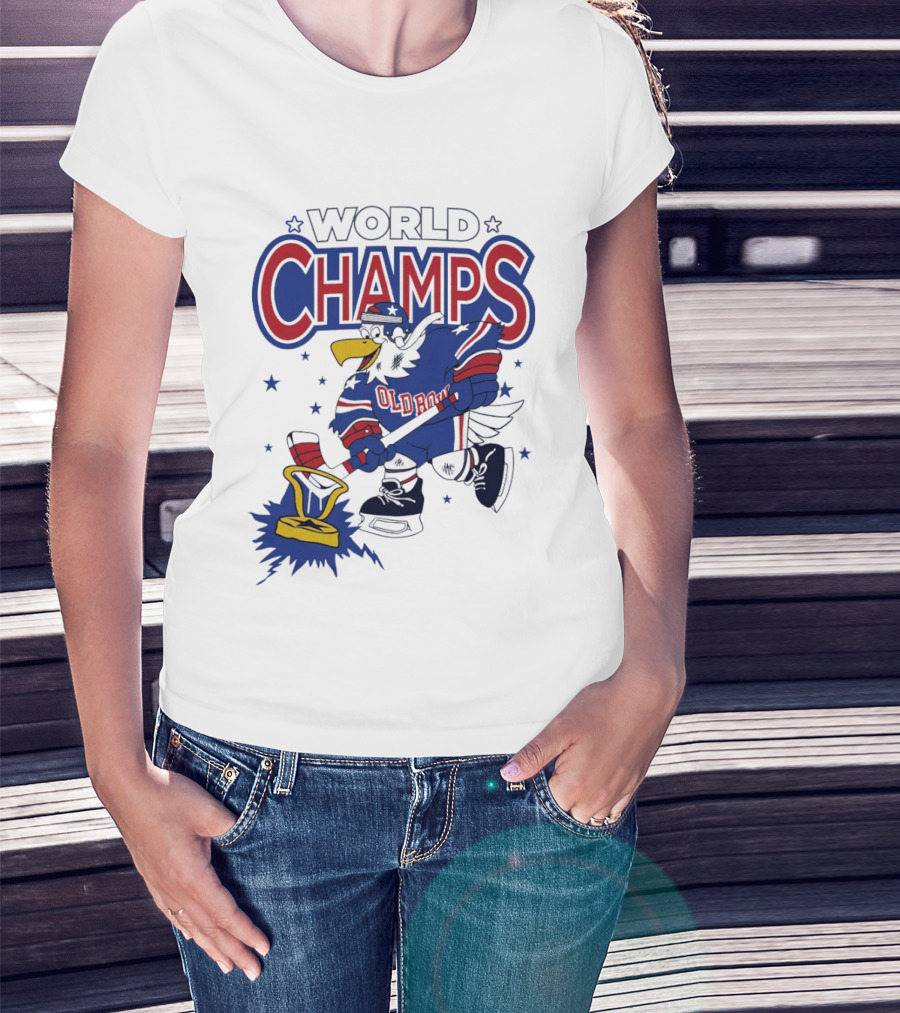 World Champs Old Boy Eagle Hockey Victory T-Shirt