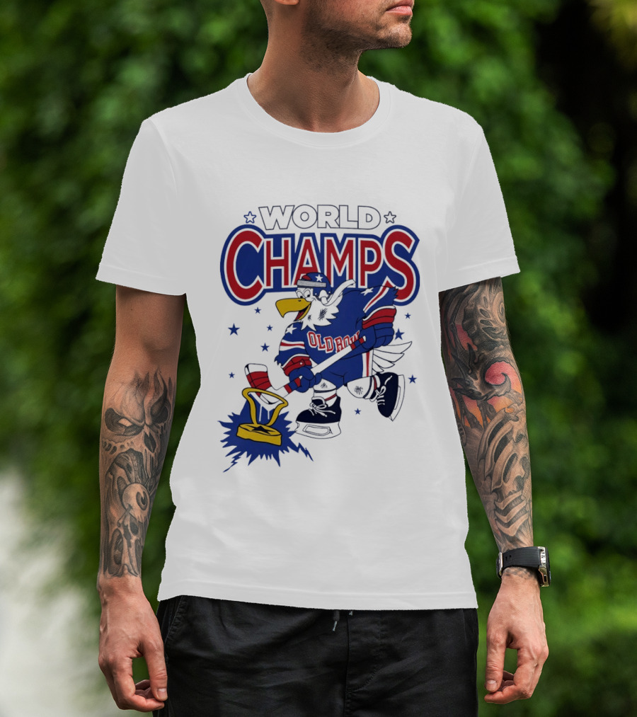 World Champs Old Boy Eagle Hockey Victory T-Shirt