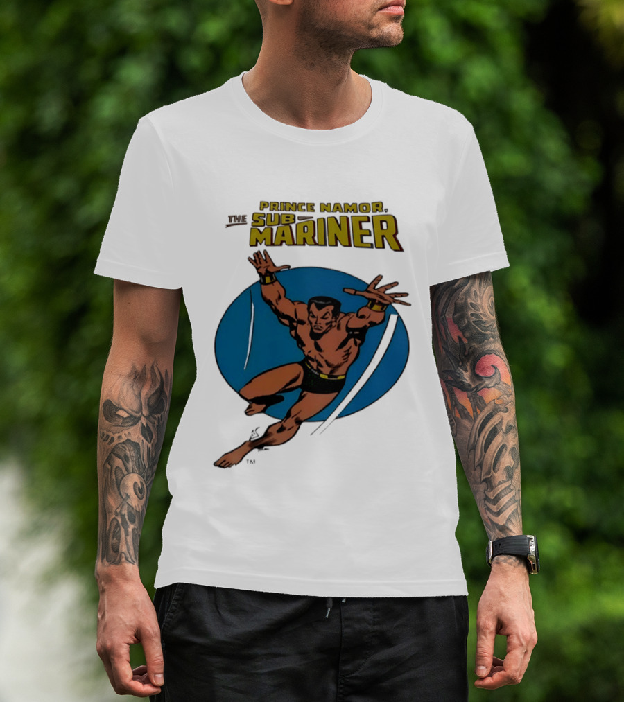 Prince Namor The Sub Mariner Iconic Comic Character Retro Dive T-Shirt