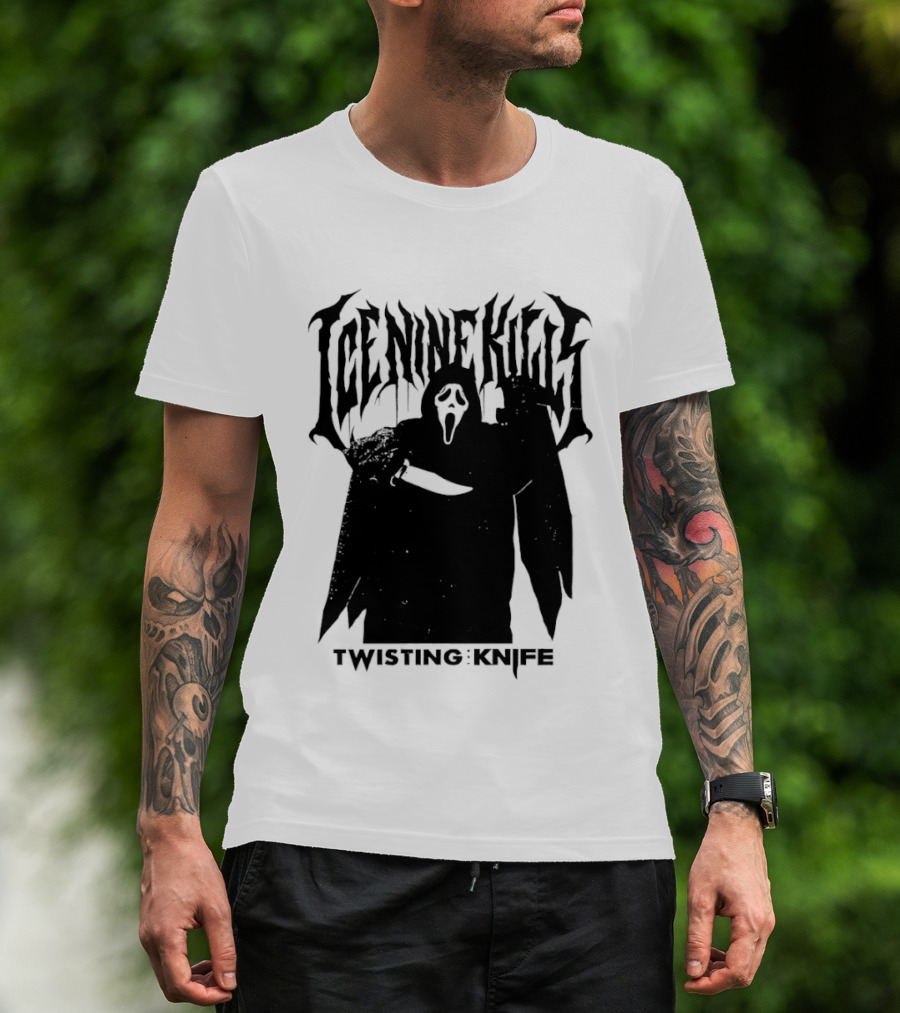 Ice Nine Kills Twisting The Knife Ghost Face Scream 7 Collaboration T-Shirt