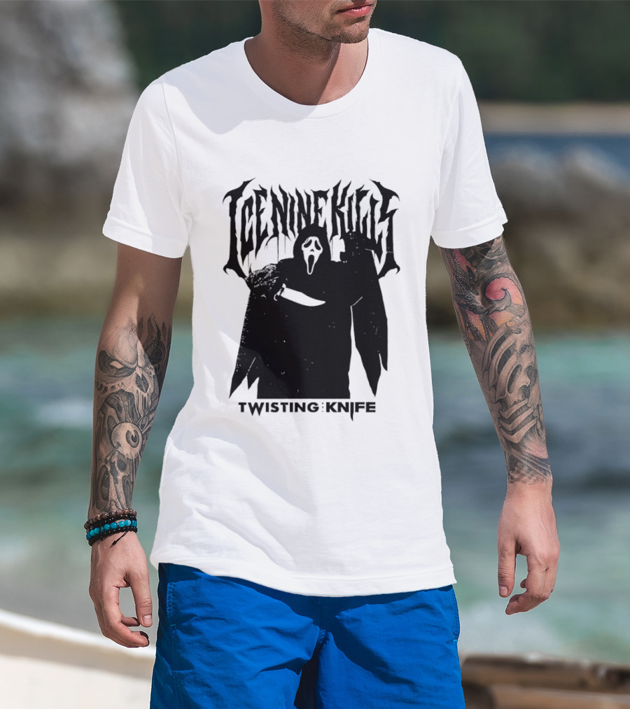 Ice Nine Kills Twisting The Knife Ghost Face Scream 7 Collaboration T-Shirt