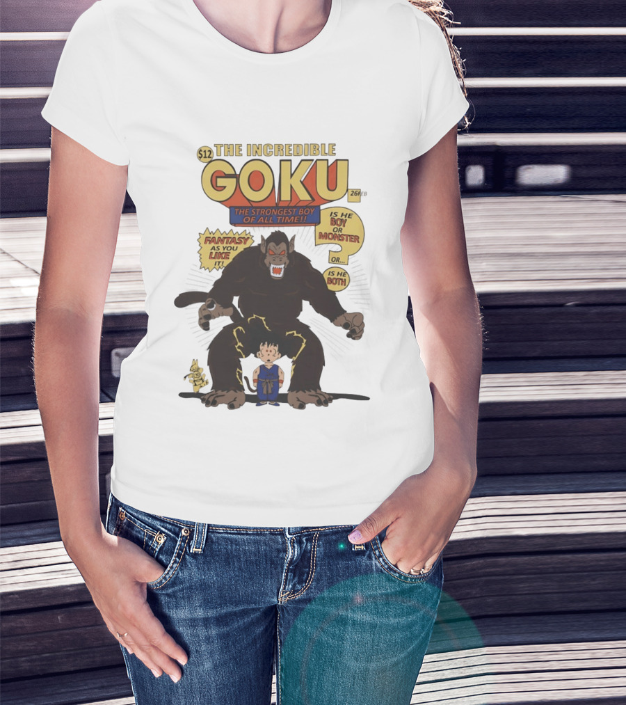 The Incredible Goku The Strongest Boy Fantasy As You Like It Monster Boy T-Shirt