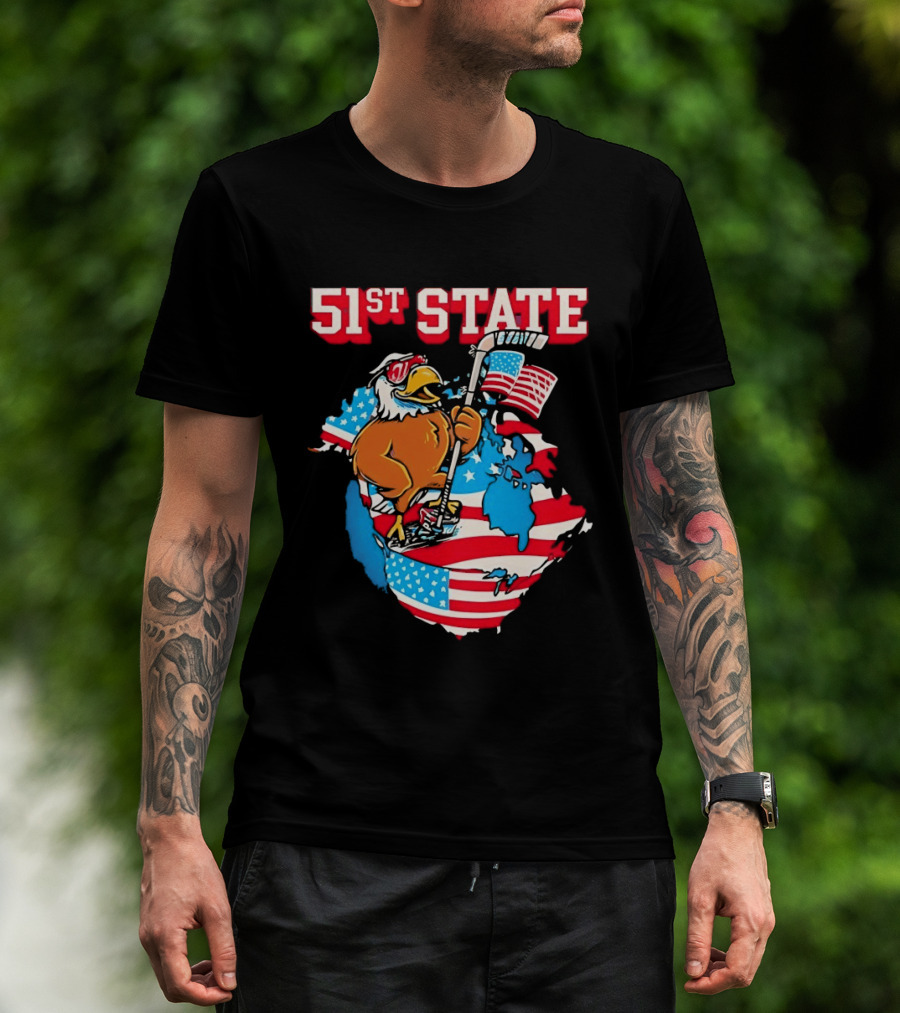 51st State American Eagle Pocket Flag T-Shirt