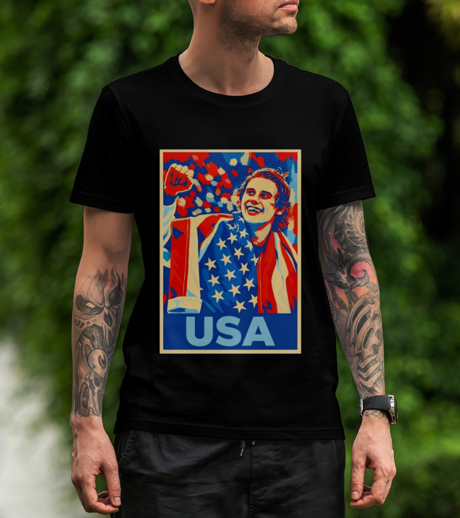 USA Hockey Celebration Jack Hughes Fan Hope Gift Idea T-Shirt