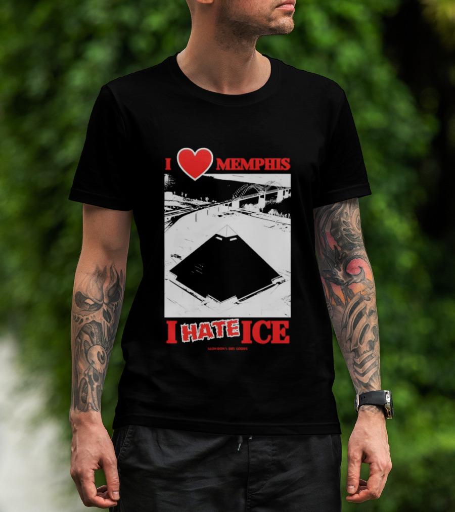 I Love Memphis I Hate Ice Slowdown Dry Goods Pyramid T-Shirt