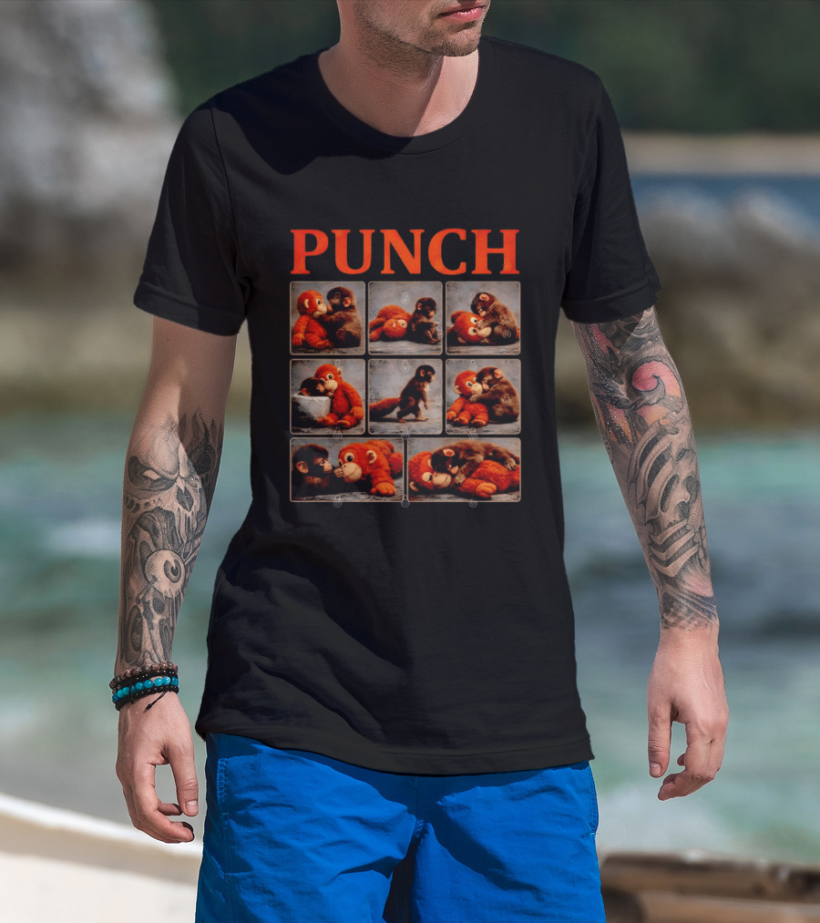 Punch Monkey Plush Compilation T-Shirt