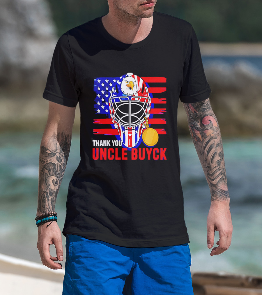 Thank You Uncle Buyck USA Hockey Eagle American Flag Olympic 2026 T-Shirt