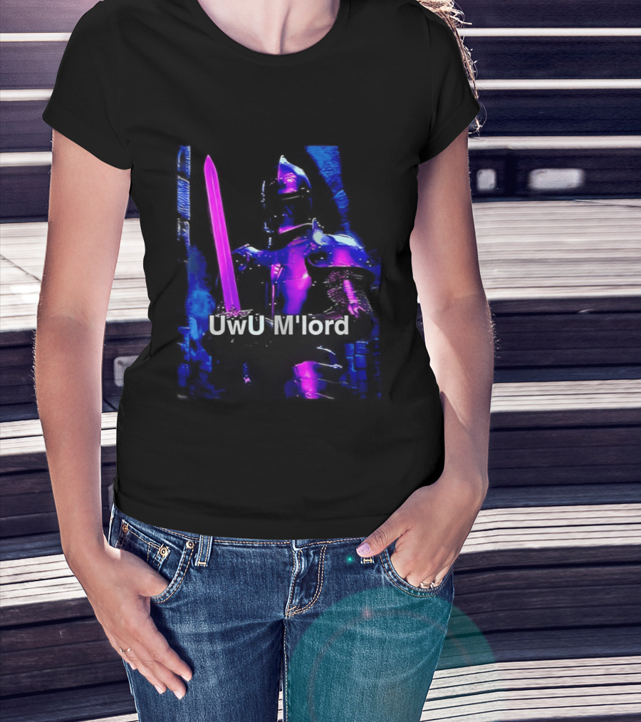 UwU M'lord Knight With Pink Sword And Armor Fantasy T-Shirt
