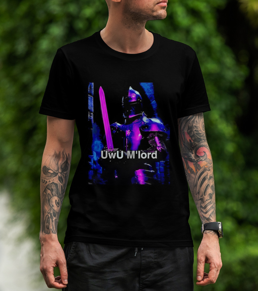 UwU M'lord Knight With Pink Sword And Armor Fantasy T-Shirt