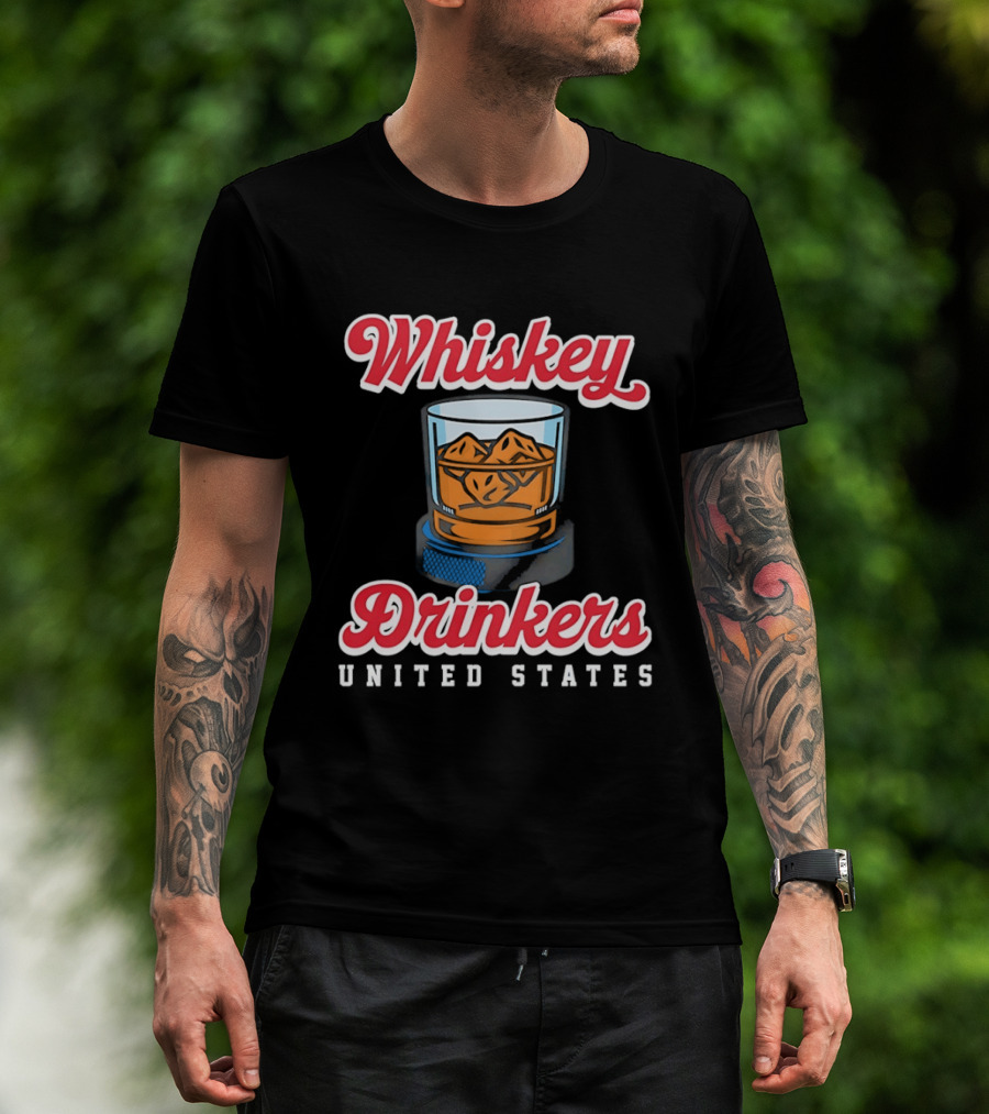 Whiskey Drinkers Ice Hockey United States Proud Fan Gear T-Shirt
