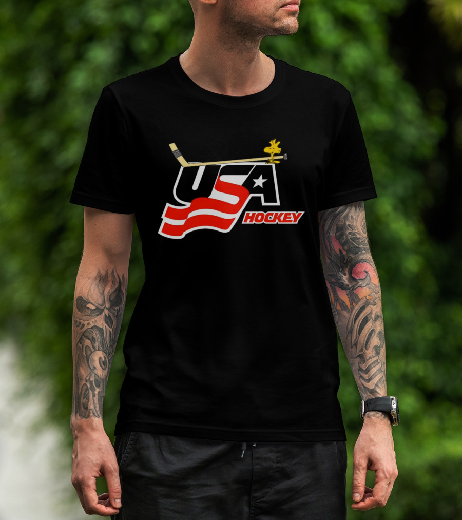Woodstock USA Hockey With Hockey Stick T-Shirt