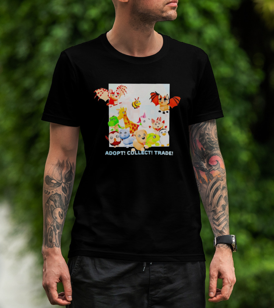 Adopt Me Collectible Pets Game Characters Adopt Collect Trade T-Shirt