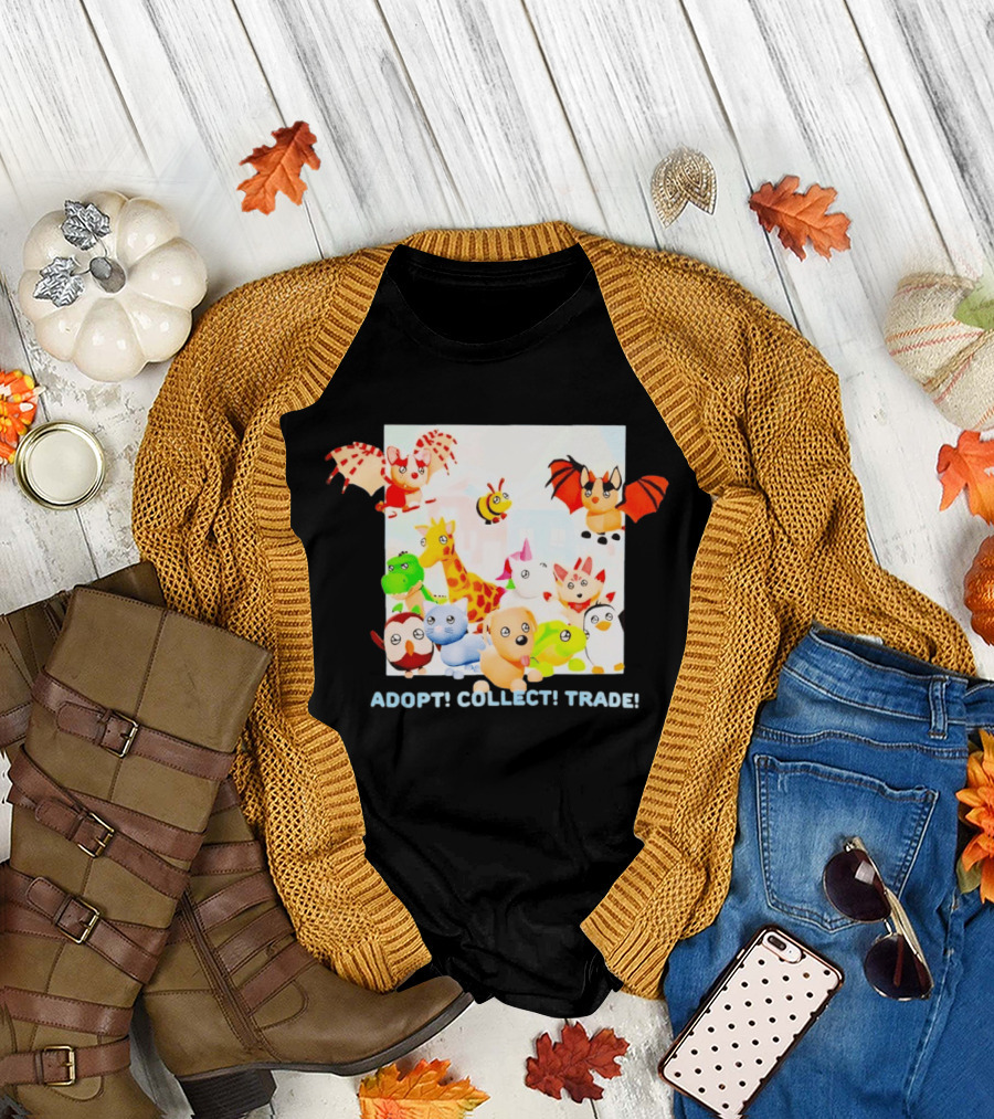 Adopt Me Collectible Pets Game Characters Adopt Collect Trade T-Shirt