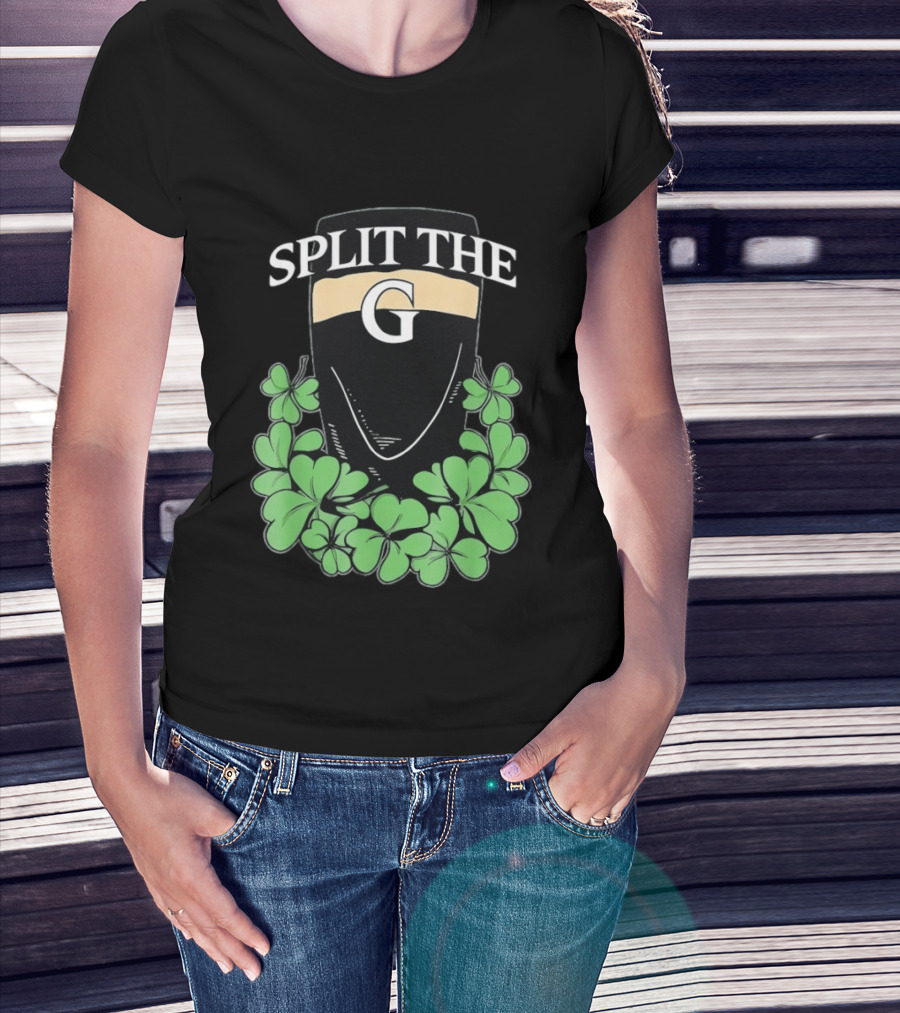 Split The G Shamrock Clover St. Patrick's Day Pint T-Shirt