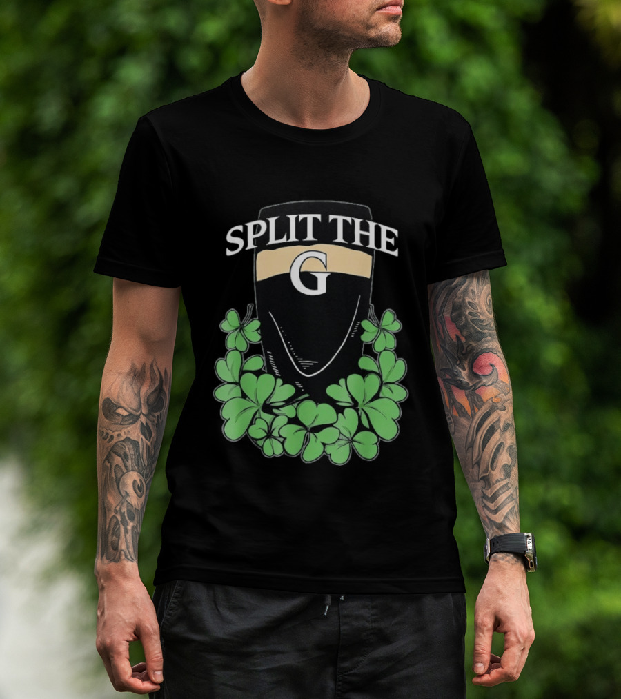 Split The G Shamrock Clover St. Patrick's Day Pint T-Shirt