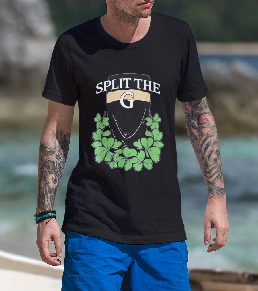 Split The G Shamrock Clover St. Patrick's Day Pint T-Shirt