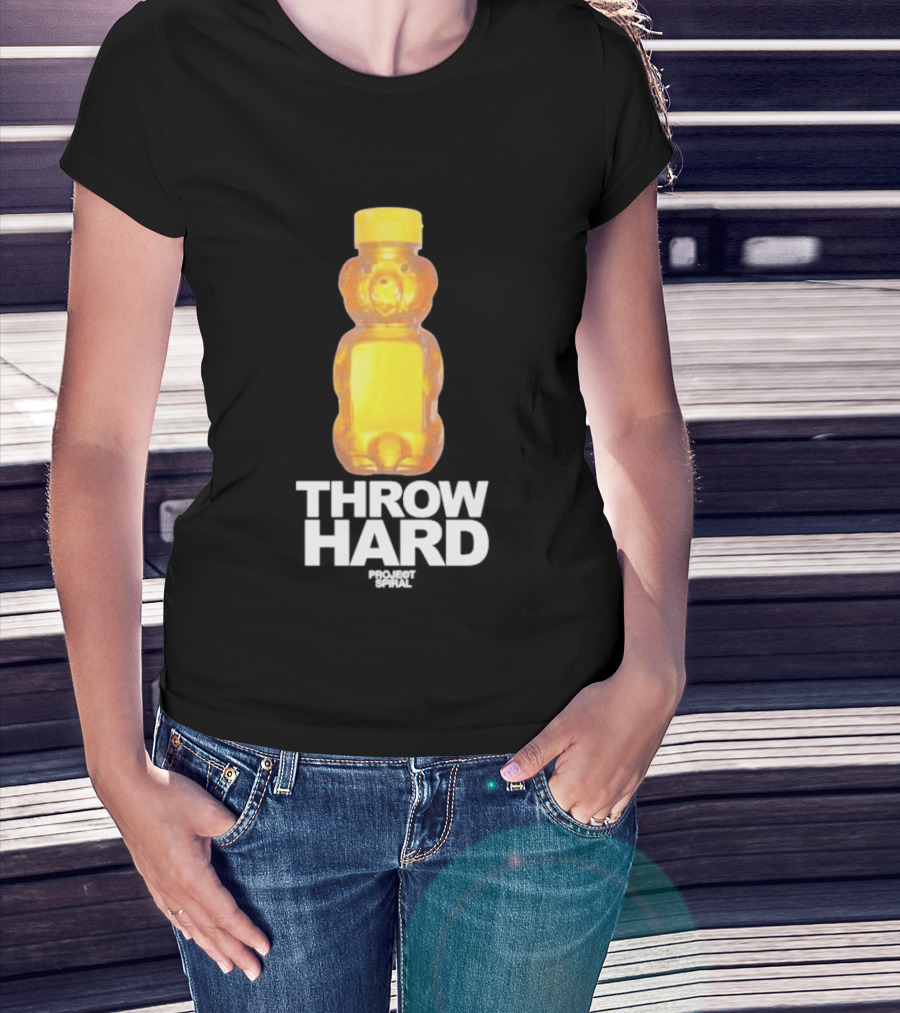 Throw Hard Honey Bear Project Spiral T-Shirt
