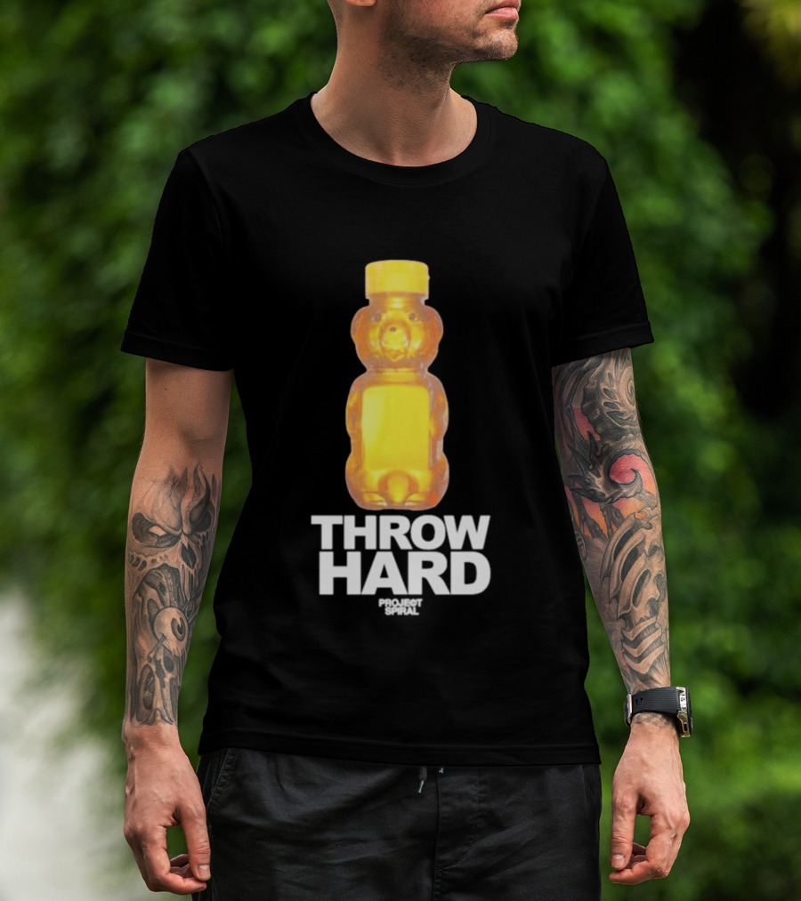Throw Hard Honey Bear Project Spiral T-Shirt