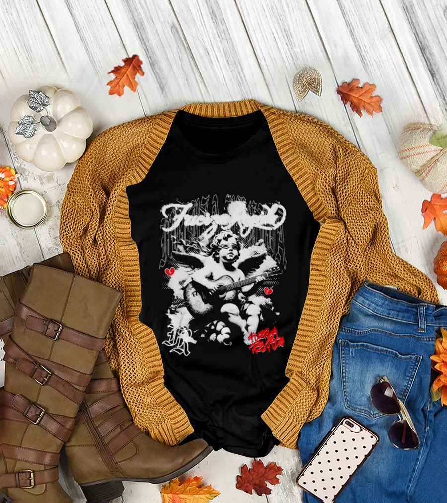 Fuerza Regida Angel Broken Heart Cherub T-Shirt