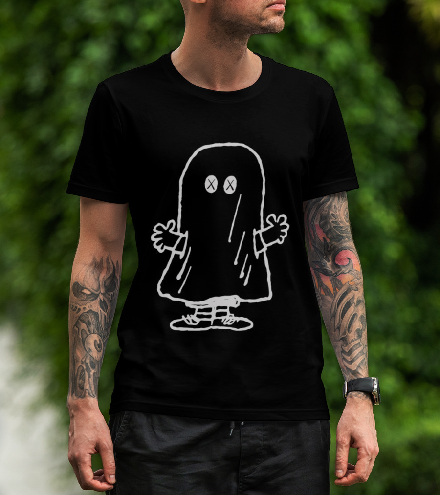 J Hope BTS Ghost White Sketch Character Drawing T-Shirt