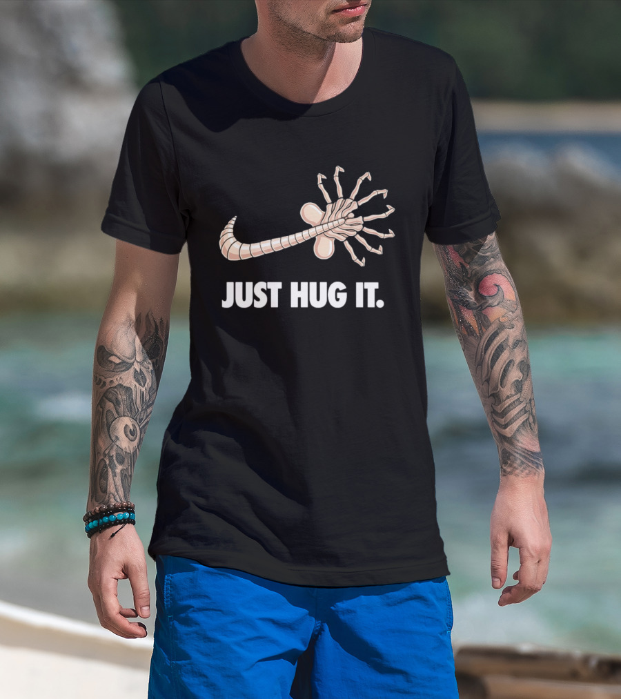 Just Hug It Alien Facehugger T-Shirt
