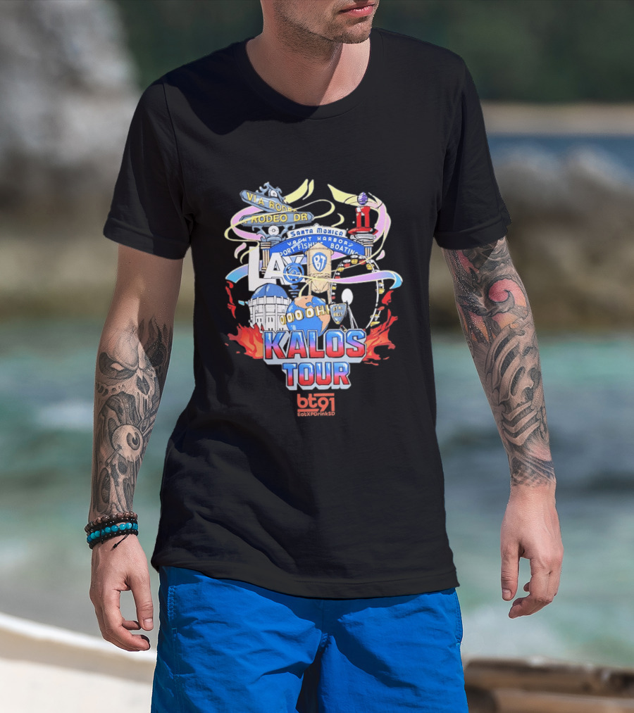 LA Kalos Tour Rodeo Drive Santa Monica Yacht Harbor 87 Vintage 90s 00ohh T-Shirt