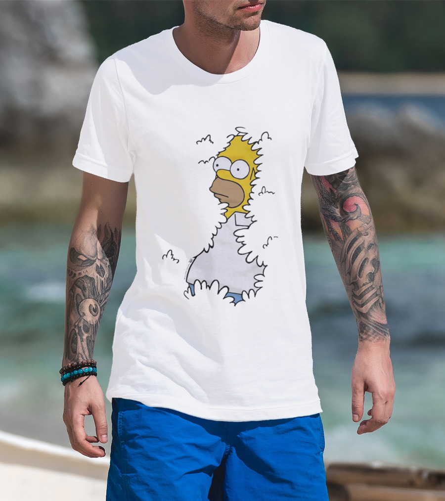 The Simpsons Homer Disappearing Into Bushes Meme T-Shirt