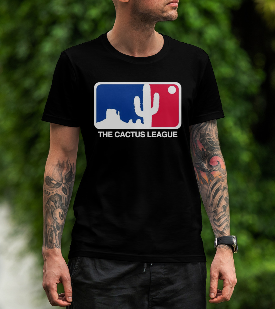 The Cactus League Baseball Logo Desert Cactus And Mesa Sun T-Shirt