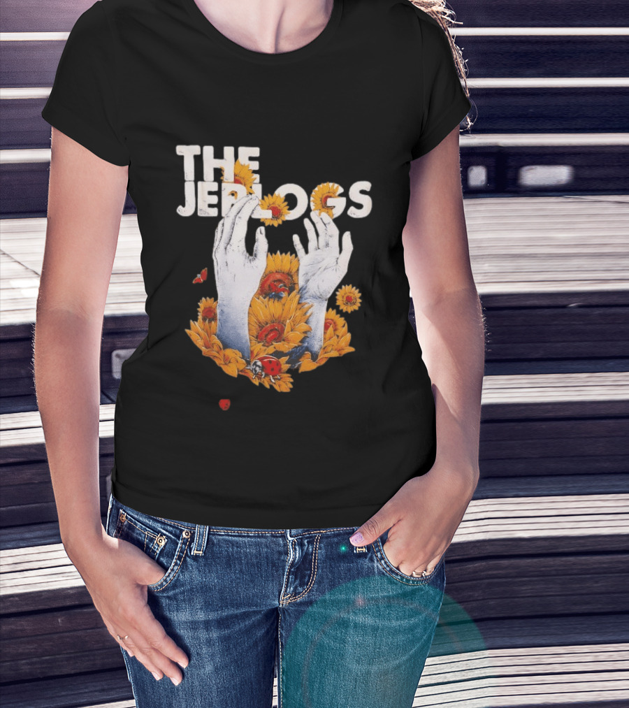 The Jep Logs Sunflowers And Ladybugs Blossoming Hands T-Shirt