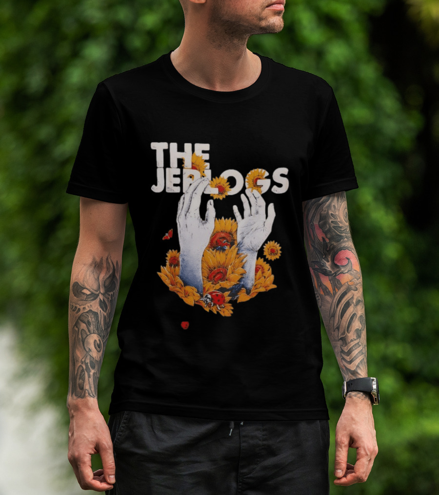 The Jep Logs Sunflowers And Ladybugs Blossoming Hands T-Shirt