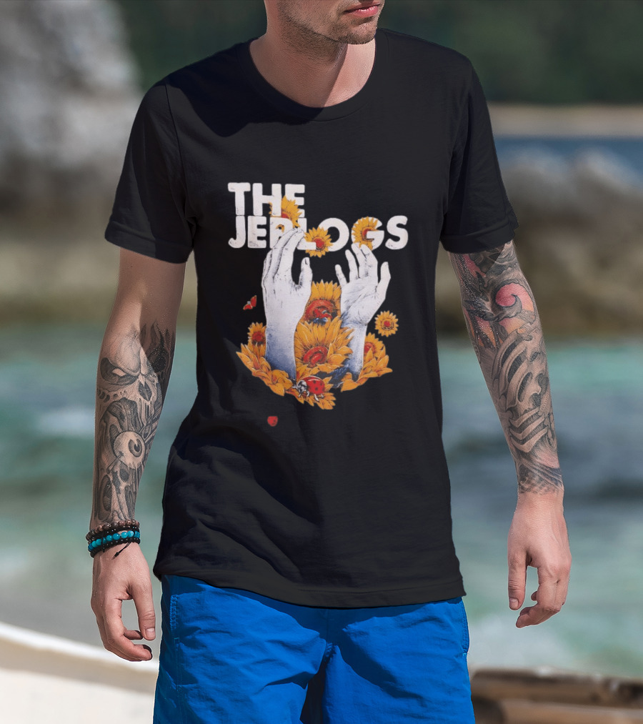 The Jep Logs Sunflowers And Ladybugs Blossoming Hands T-Shirt