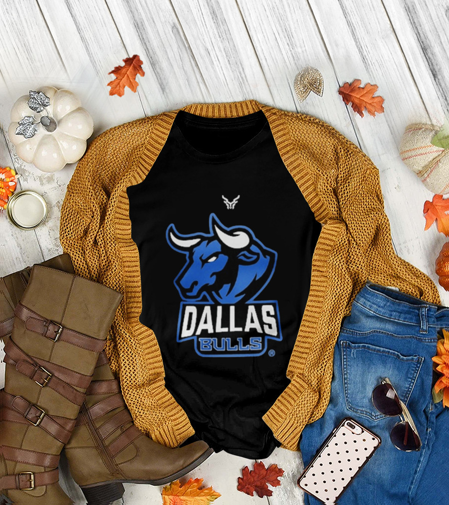 Drinkin Bros Dallas Bulls Bold Blue Bullhead T-Shirt