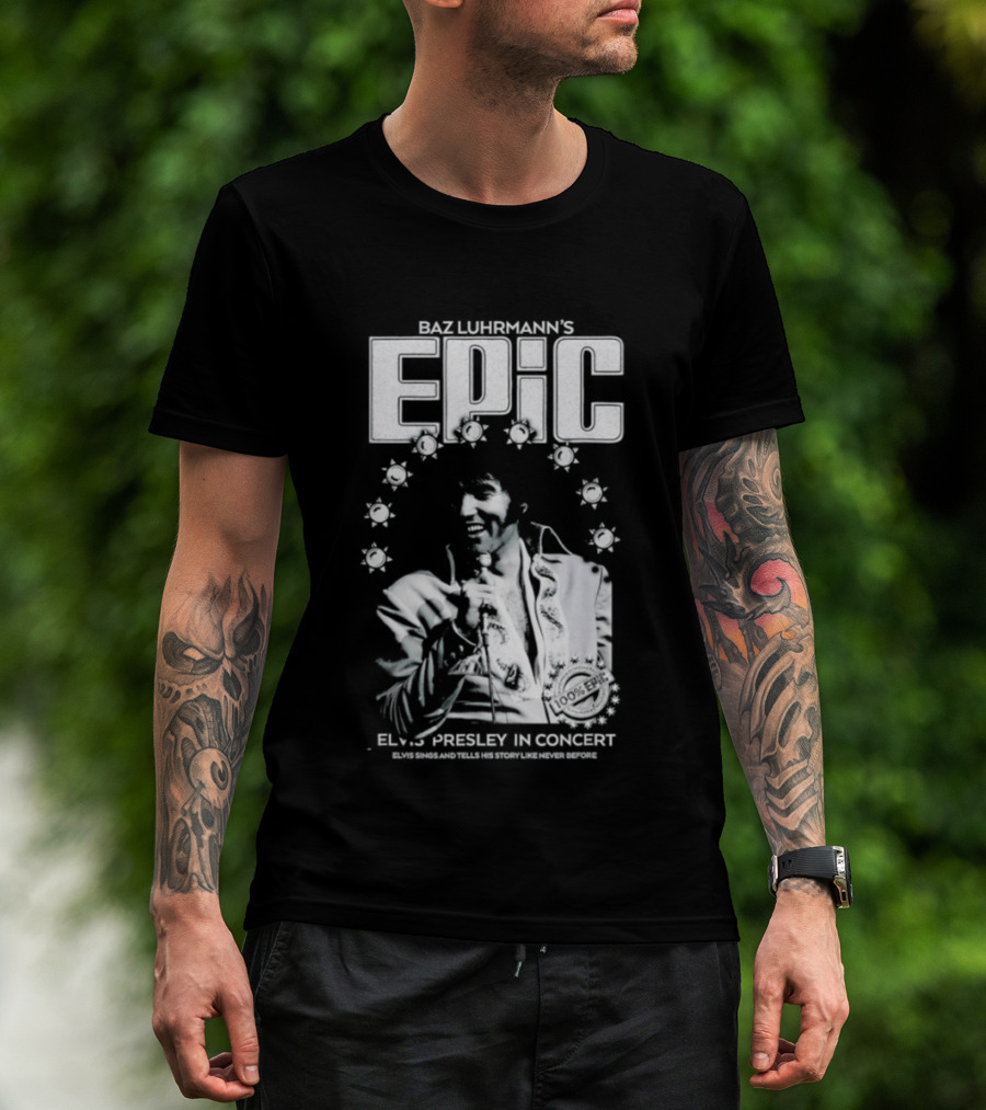 Elvis Presley Baz Luhrmann's Epic Legend In Black & White T-Shirt