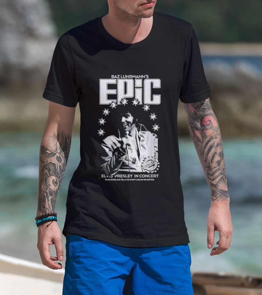 Elvis Presley Baz Luhrmann's Epic Legend In Black & White T-Shirt