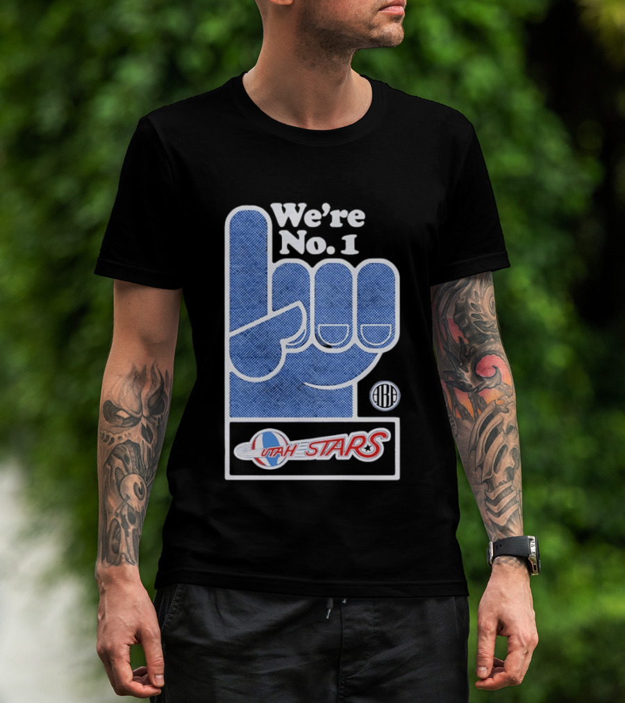 Utah Stars 1971 ABA Champs We're No 1 Foam Finger T-Shirt