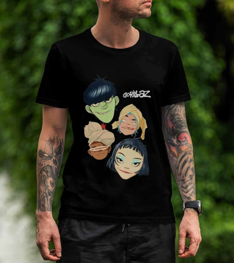 Gorillaz Band Characters The Mountain Heads T-Shirt