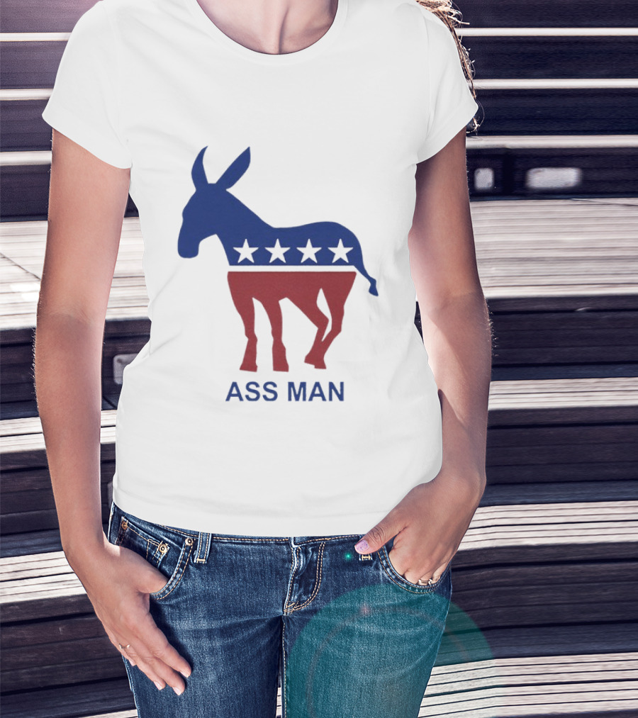 Ass Man Democratic Party Donkey Stars T-Shirt