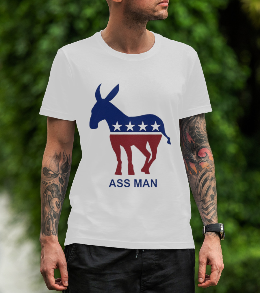 Ass Man Democratic Party Donkey Stars T-Shirt
