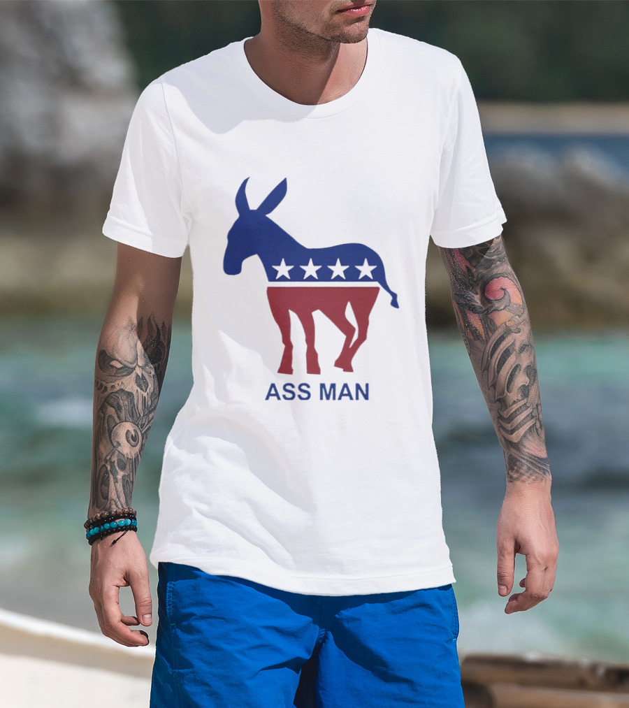 Ass Man Democratic Party Donkey Stars T-Shirt