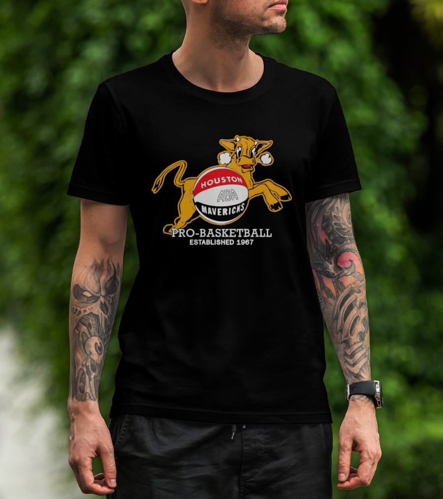 Houston Mavericks ABA Pro Basketball Established 1967 T-Shirt