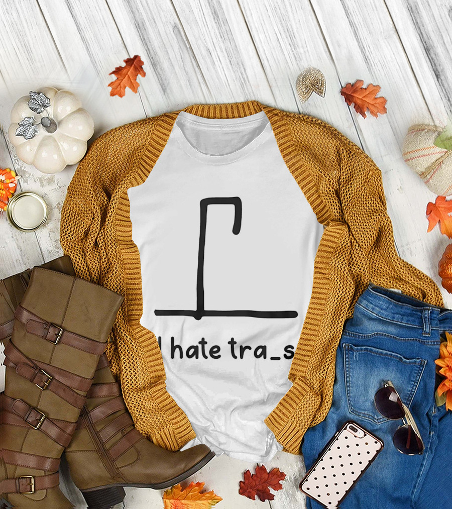 i Hate Trains Puzzle Hangman Game T-Shirt