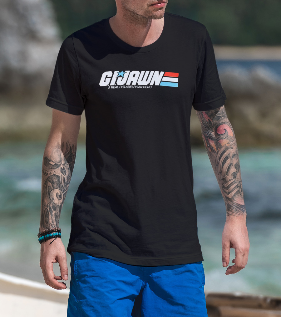 Gijawn A Real Philadelphian Hero Star Stripes T-Shirt