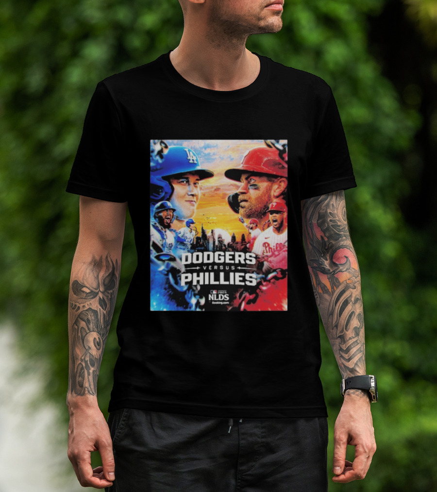 Los Angeles Dodgers Versus Philadelphia Phillies 2025 MLB NLDS Epic Showdown T-Shirt