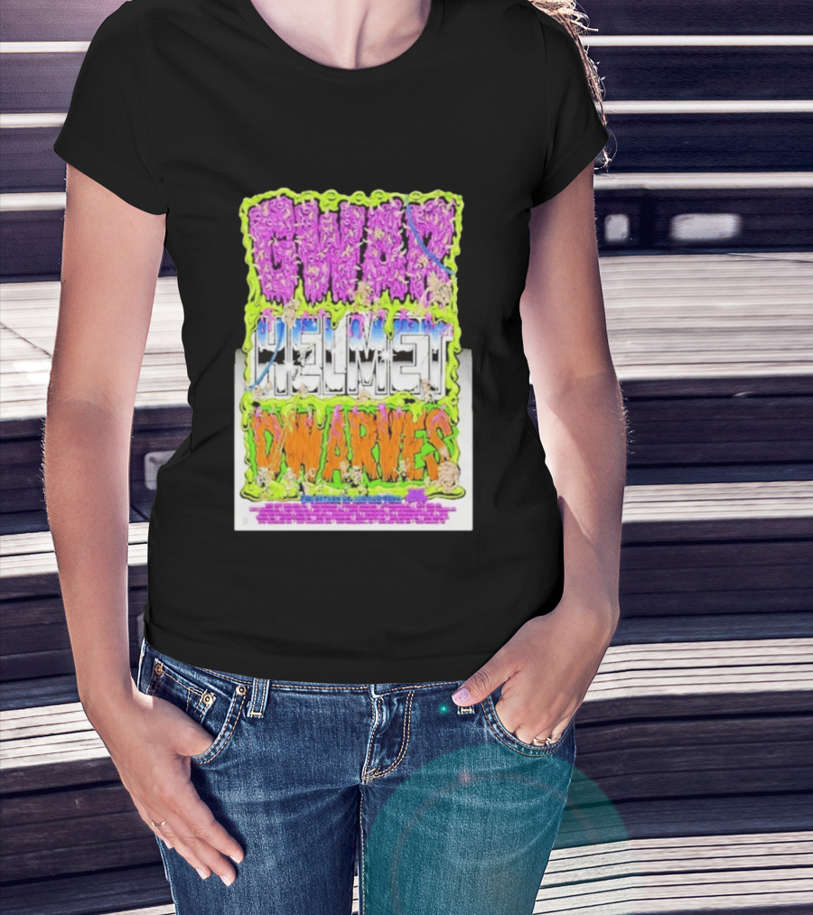 GWAR Helmet Dwarves 2025 Tour Dates And Locations T-Shirt