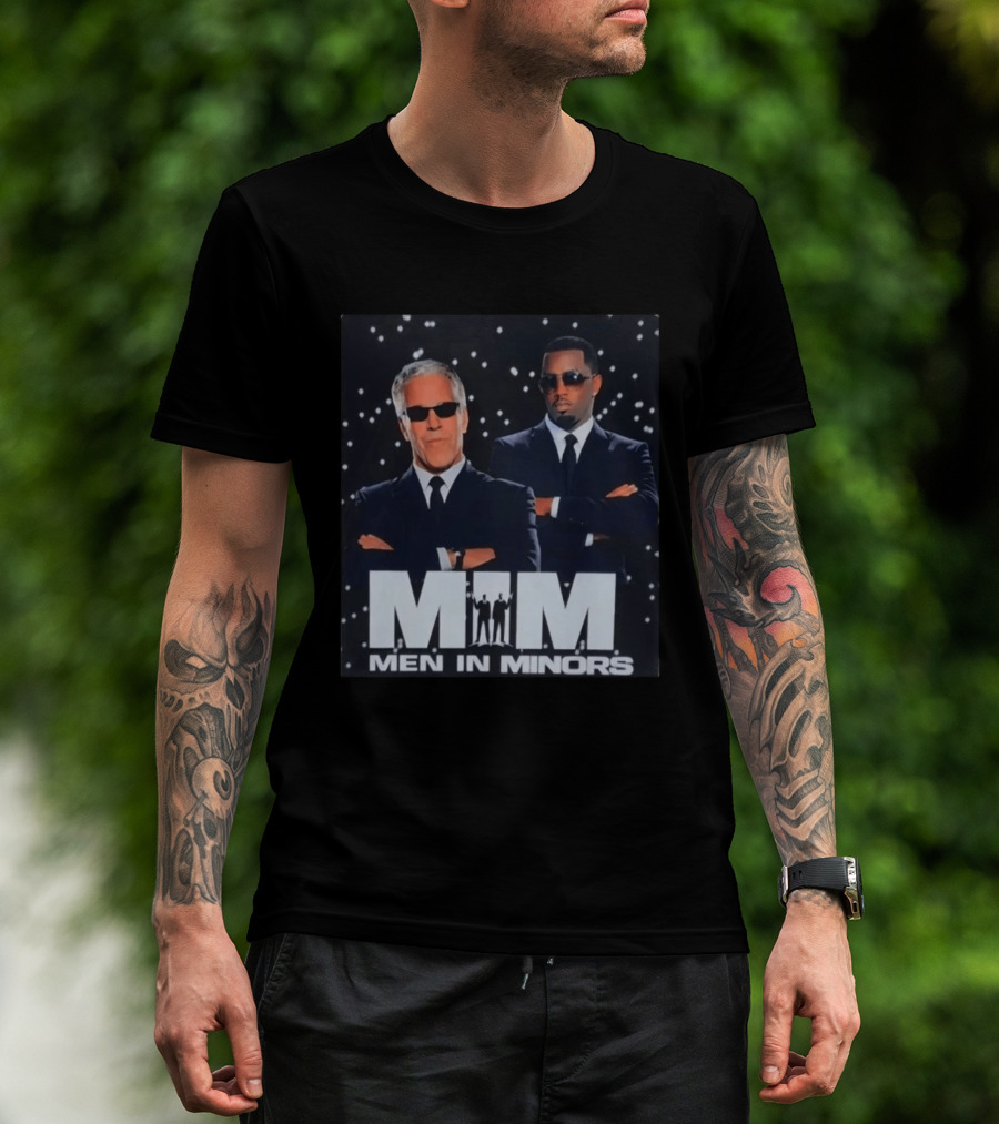 MiM Men In Minors Suit Sunglasses Stars T-Shirt